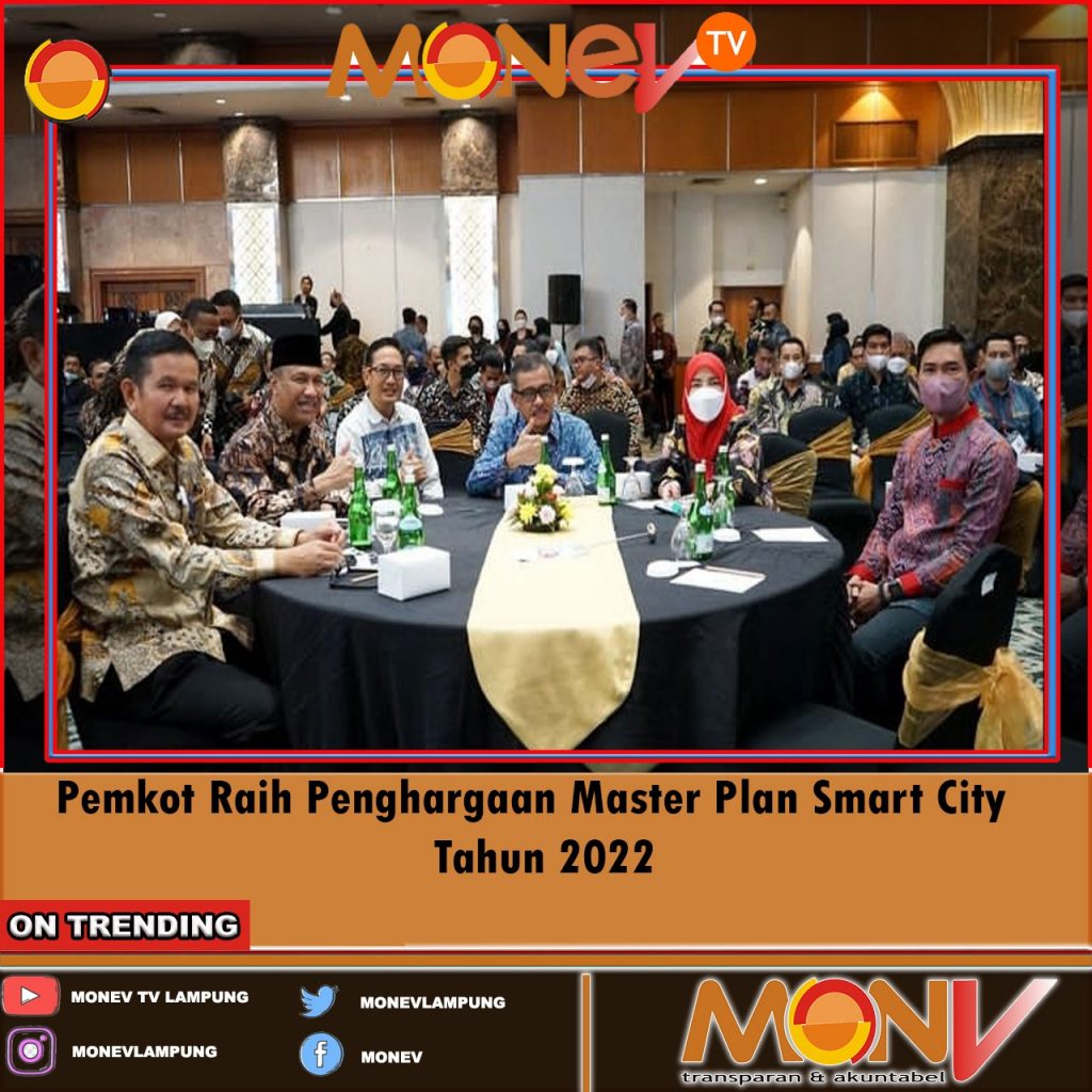 Pemkot Raih Penghargaan Master Plan Smart City Tahun 2022 Monev Online