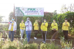 Riana Ajak Organisasi Wanita Senam dan Masak bersama di Agro Park PKK