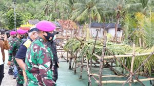 Pandemi, Brigrif 4 Marinir/BS Bantu Nelayan Bangun Rumpon Tradisional