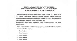 Bandarlampung Terapkan PPKM Mikro, Pelanggar Dapat Dipidana