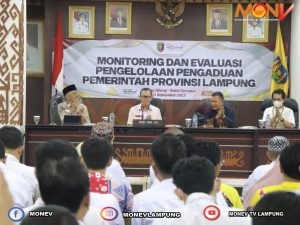 Pemprov Lampung Lakukan Monitoring dan Evaluasi Pengelolaan Pengaduan Pemerintah Daerah Provinsi Lampung