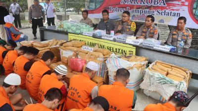 Satresnarkoba Polres Lampung Selatan Berhasil Bongkar Jaringan Narkoba Lintas Provinsi