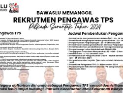 Bawaslu Tanggamus Open Recruitment Pengawas Tempat Pemungutan Suara Selama 16 Hari Kerja