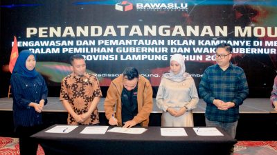 Bawaslu, KPU, KI, Dan KPID Lampung Bentuk Gugus Tugas Pengawasan Kampanye di Media Massa Pada Pilkada 2024